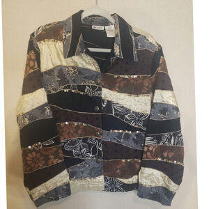 Units Vintage Patchwork button-Up Jacket Large Beautiful Artistic Preloved Good
